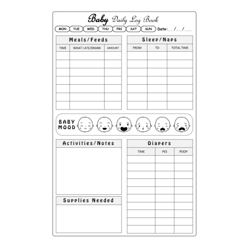 Baby Daily Log Book